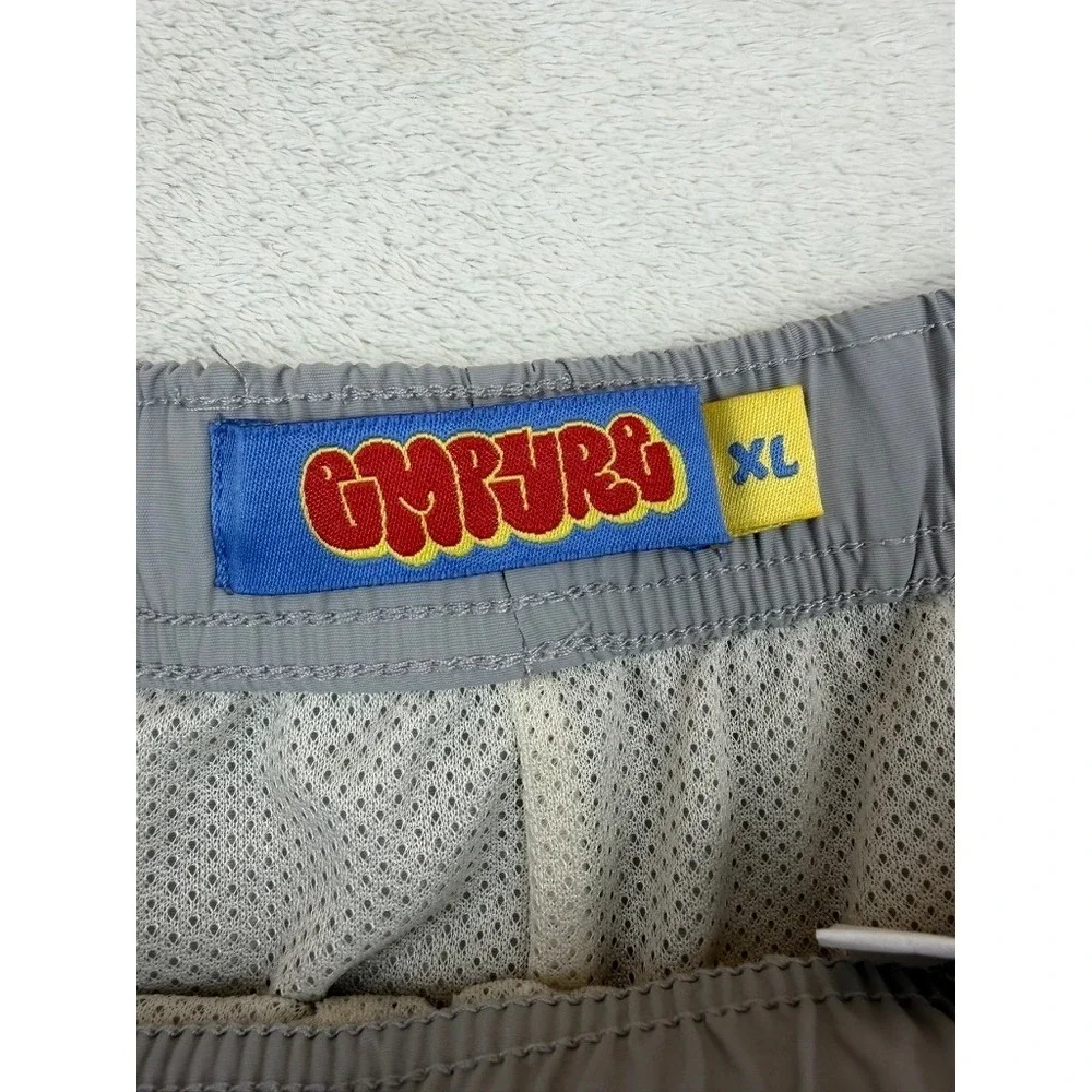Empyre Mens Gray Recycled Nylon Mesh Lined Swim Trunks Shorts‎ XL